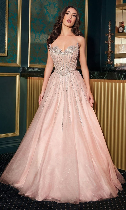 Ladivine CDS541 Long Prom Gown with Elegant Silhouette