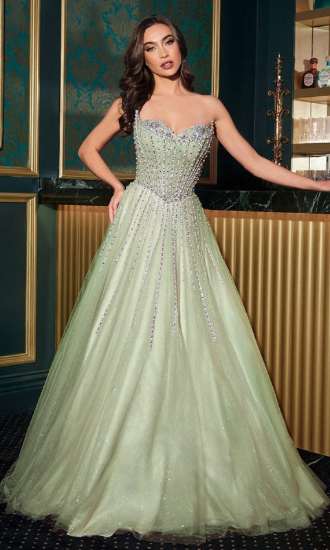 Ladivine CDS541 Long Prom Gown with Elegant Silhouette