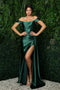 Nox Anabel Corset Satin Slit Gown E1043