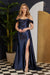 Nox Anabel Corset Satin Slit Gown E1043