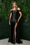 Nox Anabel Corset Satin Slit Gown E1043