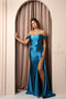 Nox Anabel Corset Satin Slit Gown E1043