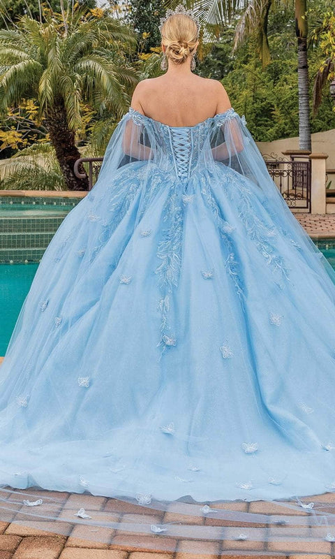 Dancing Queen 1889 - Embroidered Butterfly Quinceanera Ballgown