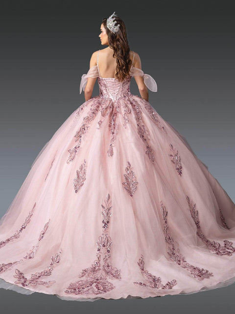 Dancing Queen 1902 - Glitter Lace-Up Sweetheart Ballgown