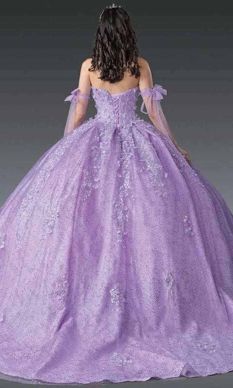 Dancing Queen 1905 - Strapless Glitter Ballgown with Detachable Sleeve