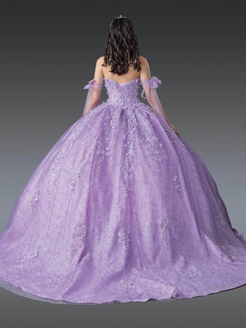 Dancing Queen 1905 - Strapless Glitter Ballgown with Detachable Sleeve
