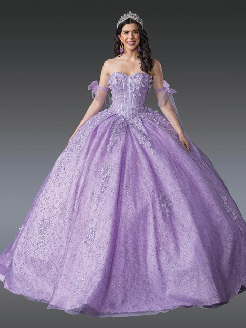 Dancing Queen 1905 - Strapless Glitter Ballgown with Detachable Sleeve