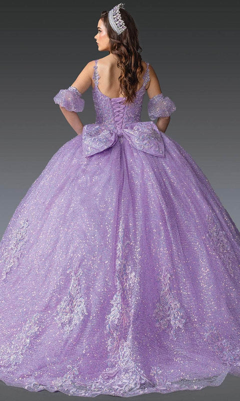 Dancing Queen 1907 - Glitter Sleeveless Semi-Sweetheart Ballgown
