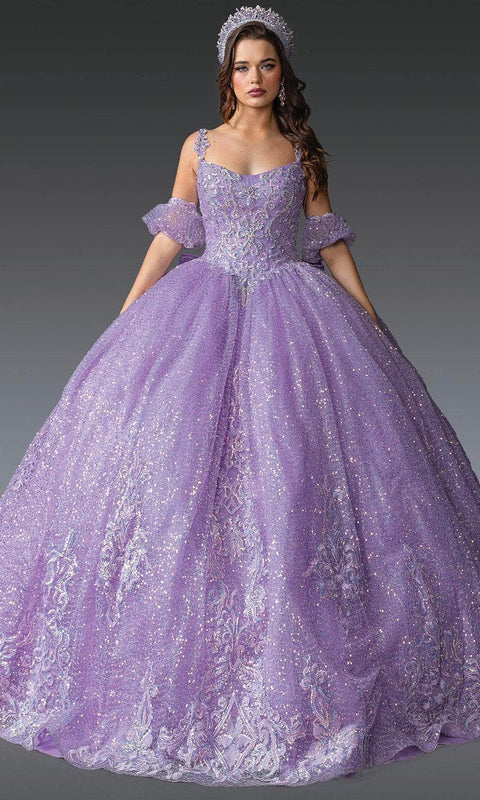 Dancing Queen 1907 - Glitter Sleeveless Semi-Sweetheart Ballgown