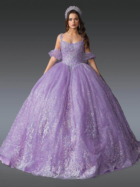 Dancing Queen 1907 - Glitter Sleeveless Semi-Sweetheart Ballgown