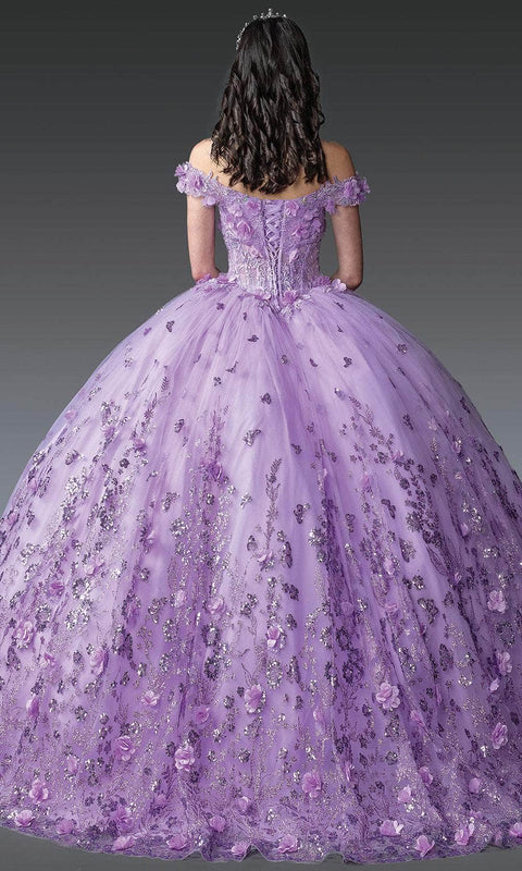 Dancing Queen 1908 - Glitter Off-Shoulder Quince Gown