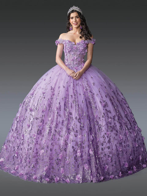 Dancing Queen 1908 - Glitter Off-Shoulder Quince Gown
