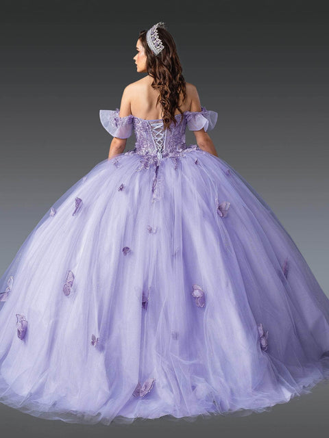 Dancing Queen 1911 - Glitter Off-Shoulder Butterfly Gown