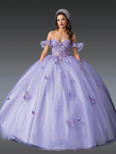 Dancing Queen 1911 - Glitter Off-Shoulder Butterfly Gown