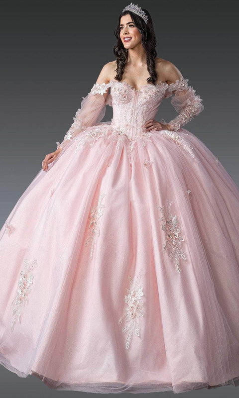Dancing Queen 1914 - Appliqued Sweetheart Quinceanera Gown