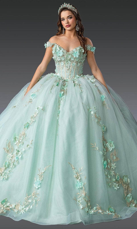 Dancing Queen 1918 - 3D Floral Sweetheart Quinceanera Gown