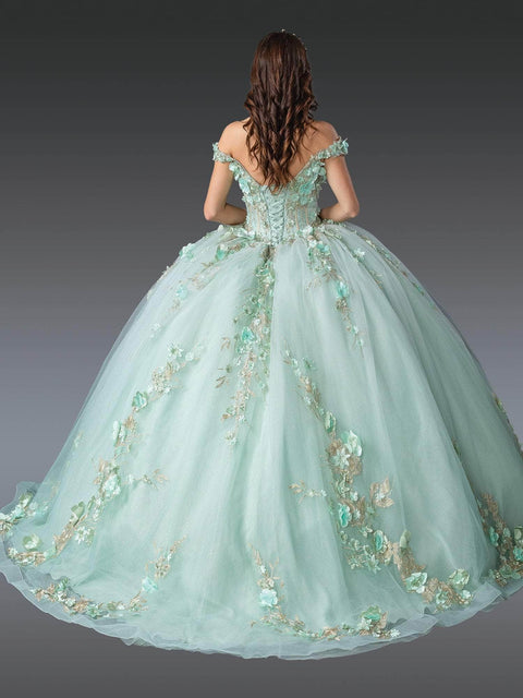 Dancing Queen 1918 - 3D Floral Sweetheart Quinceanera Gown