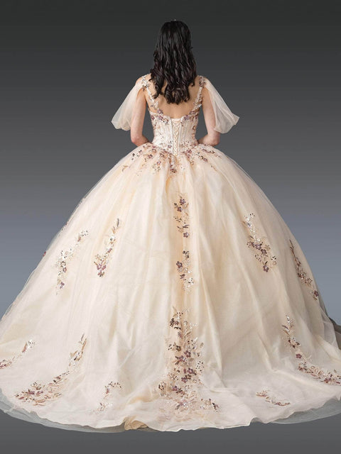 Dancing Queen 1926 - Beaded Bodice Puff Sleeve Gown
