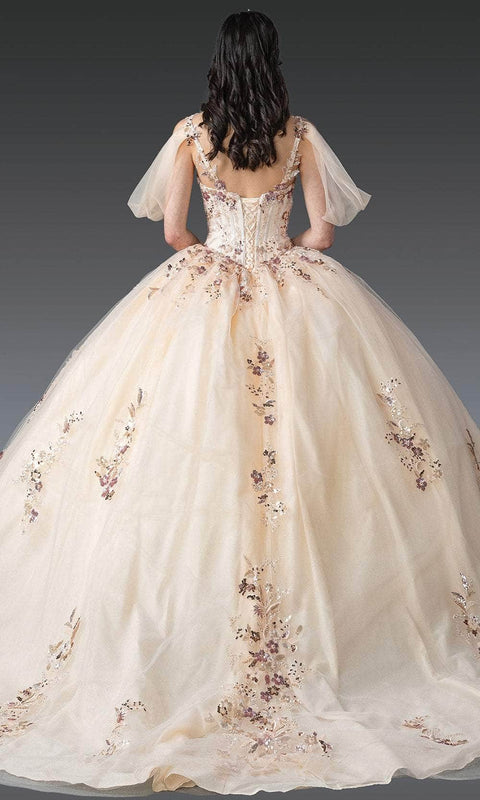 Dancing Queen 1926 - Beaded Bodice Puff Sleeve Gown