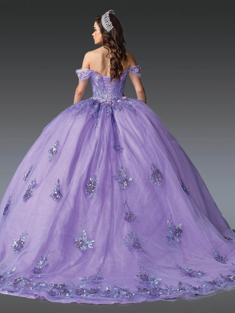 Dancing Queen 1929 - Sequined 3D Applique Sweetheart Ballgown