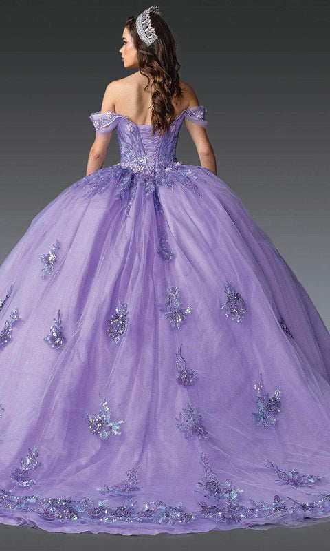 Dancing Queen 1929 - Sequined 3D Applique Sweetheart Ballgown
