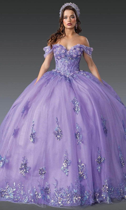 Dancing Queen 1929 - Sequined 3D Applique Sweetheart Ballgown