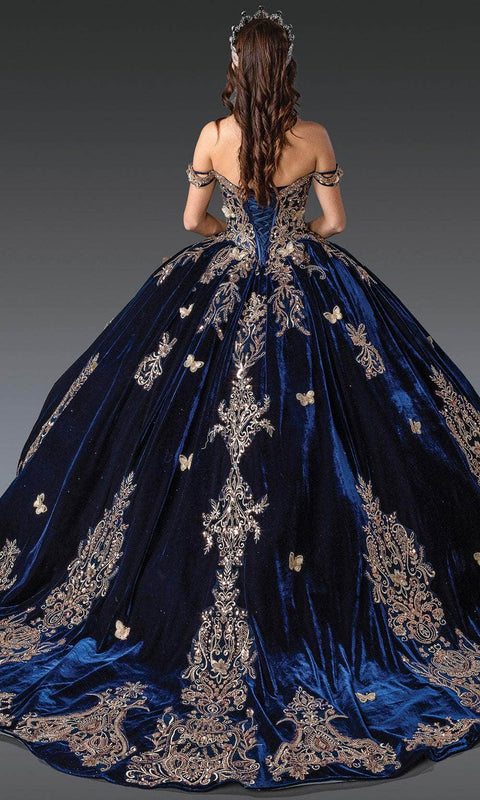 Dancing Queen 1931 - Beaded Embroidered Velvet Quince Gown