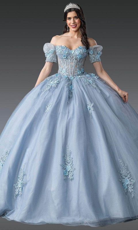 Dancing Queen 1932 - 3D Floral Off Shoulder Gown