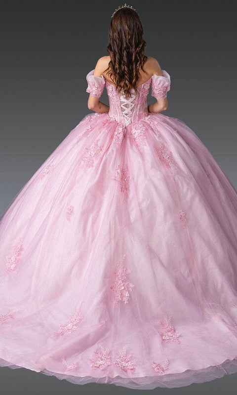 Dancing Queen 1932 - 3D Floral Off Shoulder Gown
