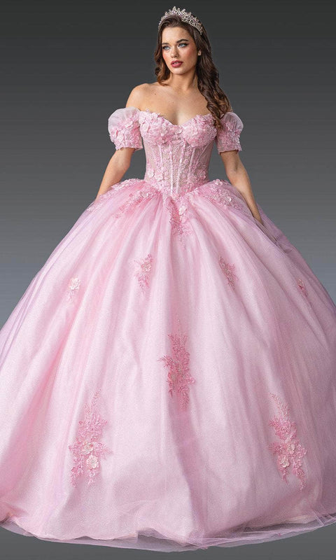 Dancing Queen 1932 - 3D Floral Off Shoulder Gown