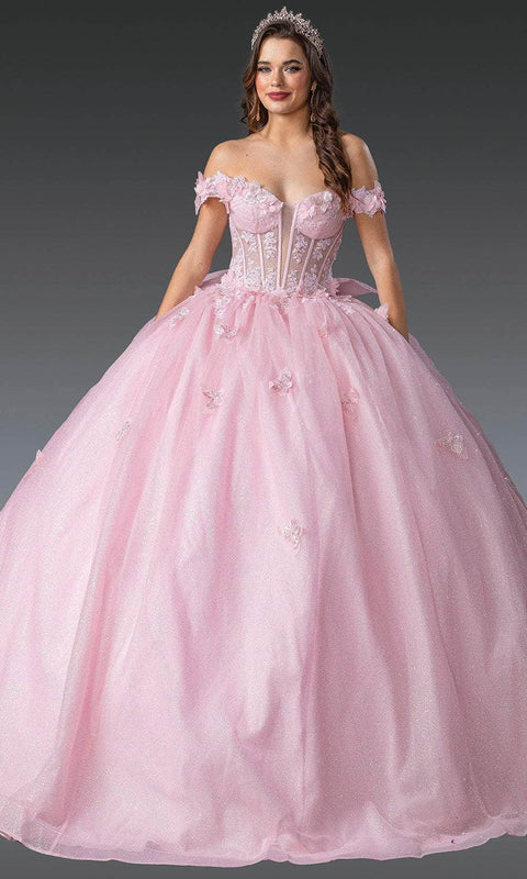 Dancing Queen 1933 - Off Shoulder Tulle Quince Gown