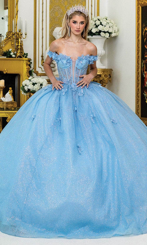 Dancing Queen 1933 - Off Shoulder Tulle Quince Gown