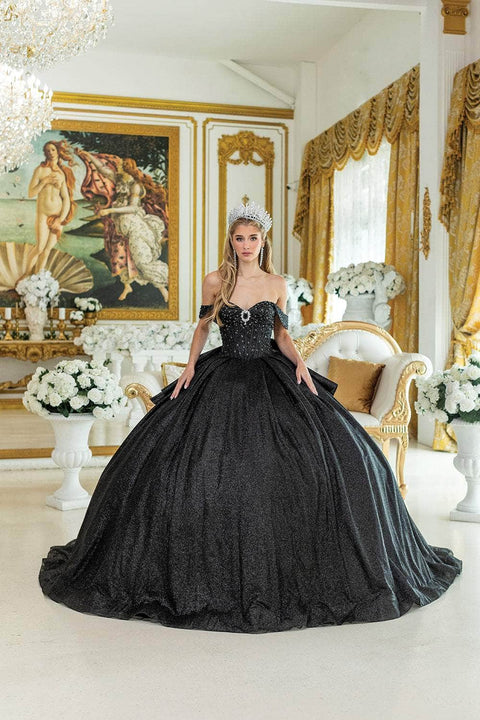 Dancing Queen 1937 - Off Shoulder Glitter Ballgown
