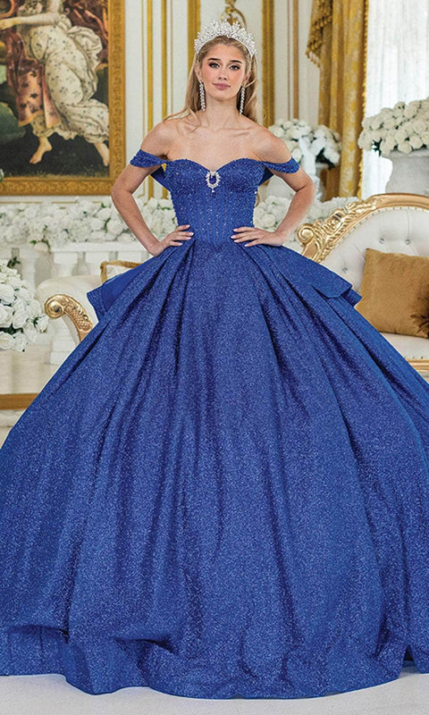 Dancing Queen 1937 - Off Shoulder Glitter Ballgown