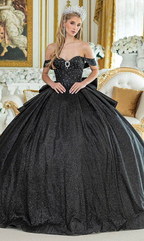Dancing Queen 1937 - Off Shoulder Glitter Ballgown