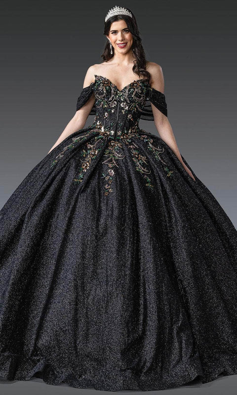 Dancing Queen 1939 - Off-Shoulder Glitter Quince Gown