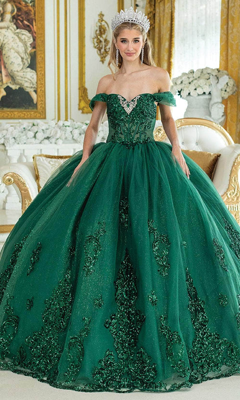 Dancing Queen 1941 - Off Shoulder Beaded Bodice Gown