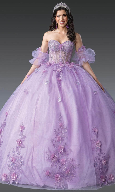 Dancing Queen 1949 - Strapless Embroidered Floral Ballgown