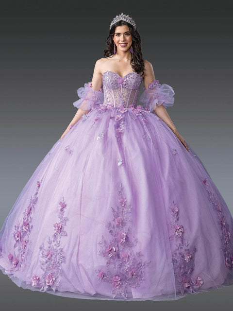 Dancing Queen 1949 - Strapless Embroidered Floral Ballgown