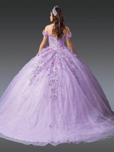 Dancing Queen 1951 - Floral Off Shoulder Lace-Up Gown