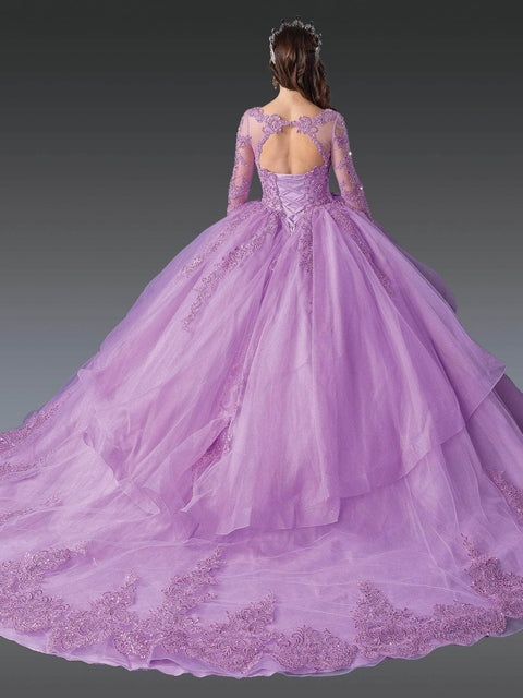 Dancing Queen 1956 - Long Sleeve Sequin Lace Ballgown