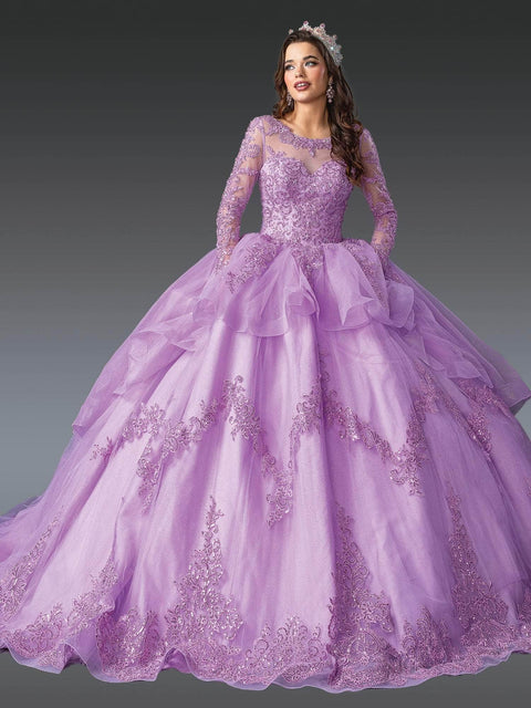 Dancing Queen 1956 - Long Sleeve Sequin Lace Ballgown