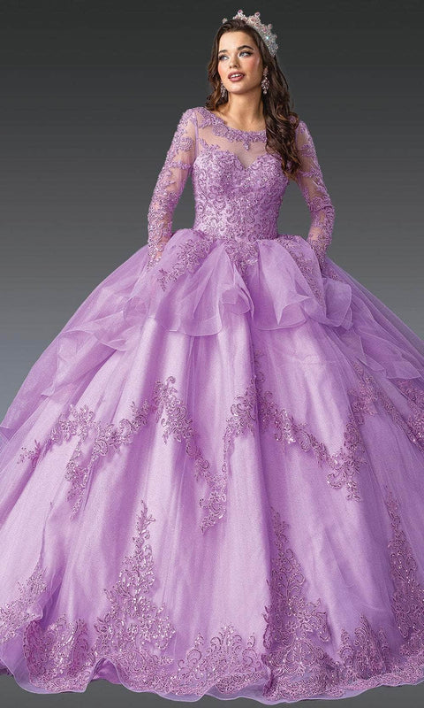 Dancing Queen 1956 - Long Sleeve Sequin Lace Ballgown