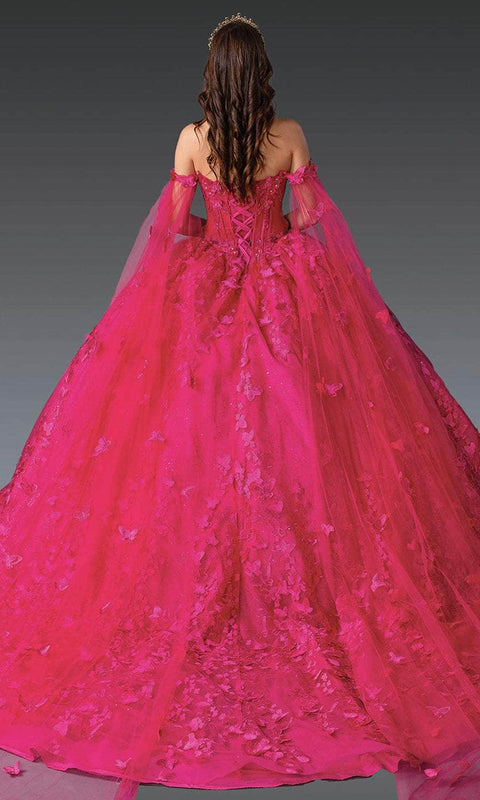 Dancing Queen 1960 - Sweetheart Cape Sleeve Ballgown