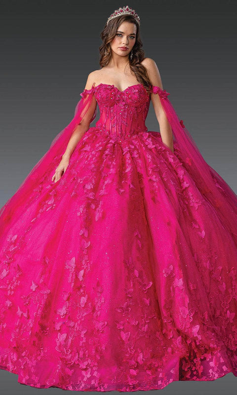 Dancing Queen 1960 - Sweetheart Cape Sleeve Ballgown