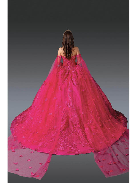 Dancing Queen 1960 - Sweetheart Cape Sleeve Ballgown