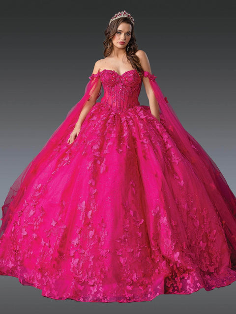 Dancing Queen 1960 - Sweetheart Cape Sleeve Ballgown