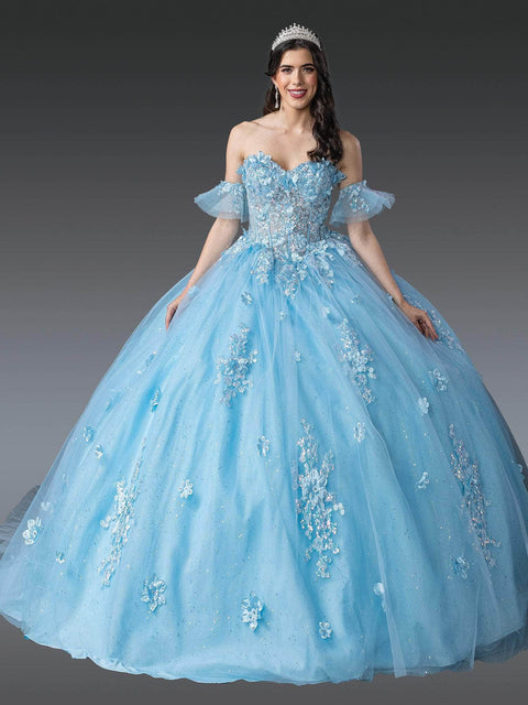 Dancing Queen 1964 - Detachable Puff Sleeve Embellished Gown