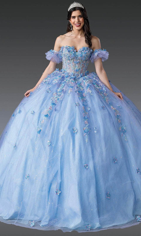Dancing Queen 1969 - Sweetheart 3D Floral Long Gown