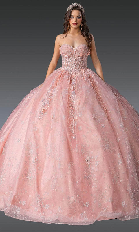 Dancing Queen 1970 - Floral Cape Sleeve Quince Gown